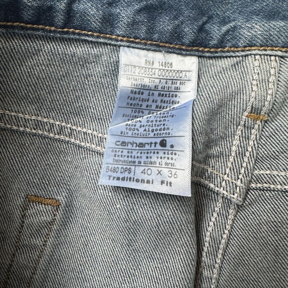 Carhartt Relaxed Blue Denim Jeans - Picture 6 of 7